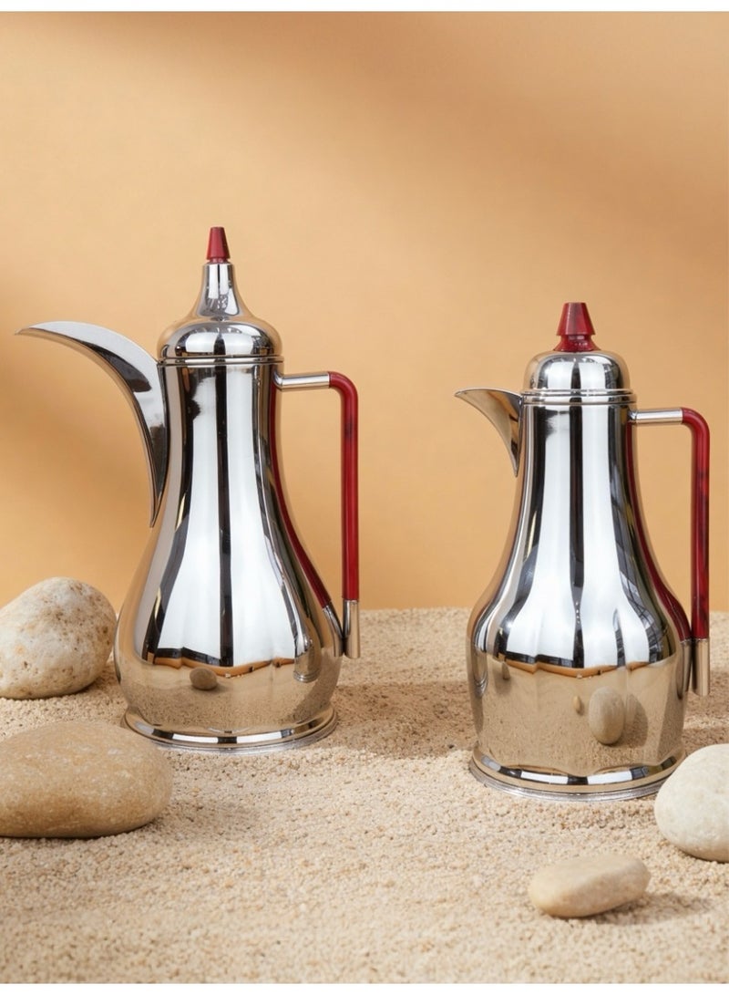 Raz طقم فاخر لقارورة القهوة والشاي - مصنوع من الفولاذ المقاوم للصدأ عالي الجودة بمقبض أنيق - Image 1